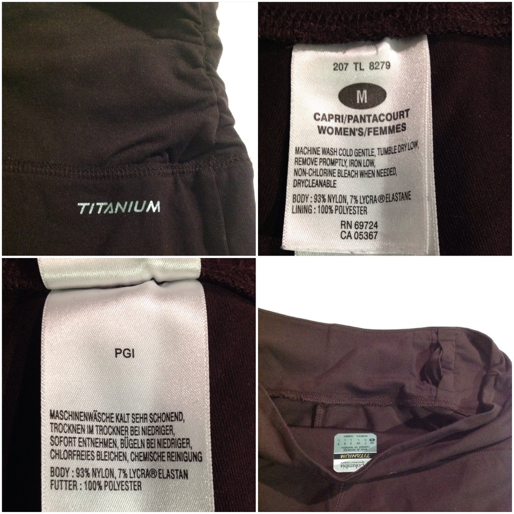 Women's Size M Columbia Titanium Athletic Capris - Picture 4 of 5